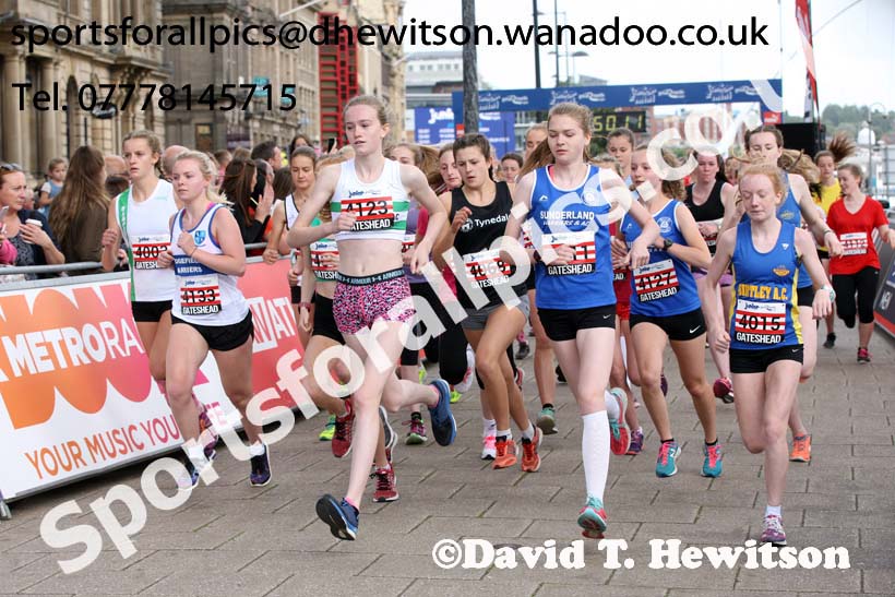 Girls Junior Great  North Run, Newcastle/Gateshead. Photo: David T. Hewitson/Sports for All Pics
